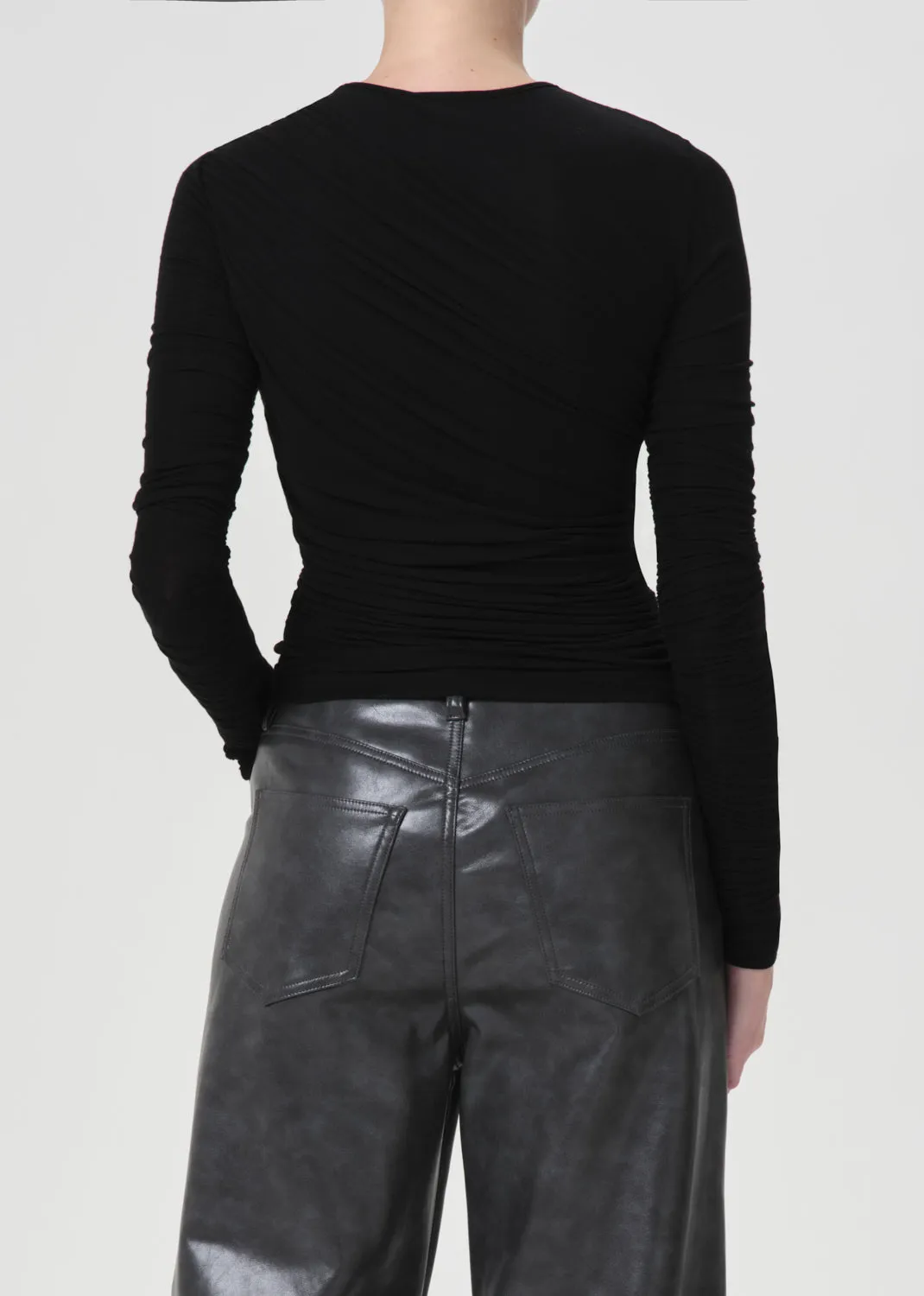 Tania Twist Tee in Black sold by Agolde product image thumbnail 3