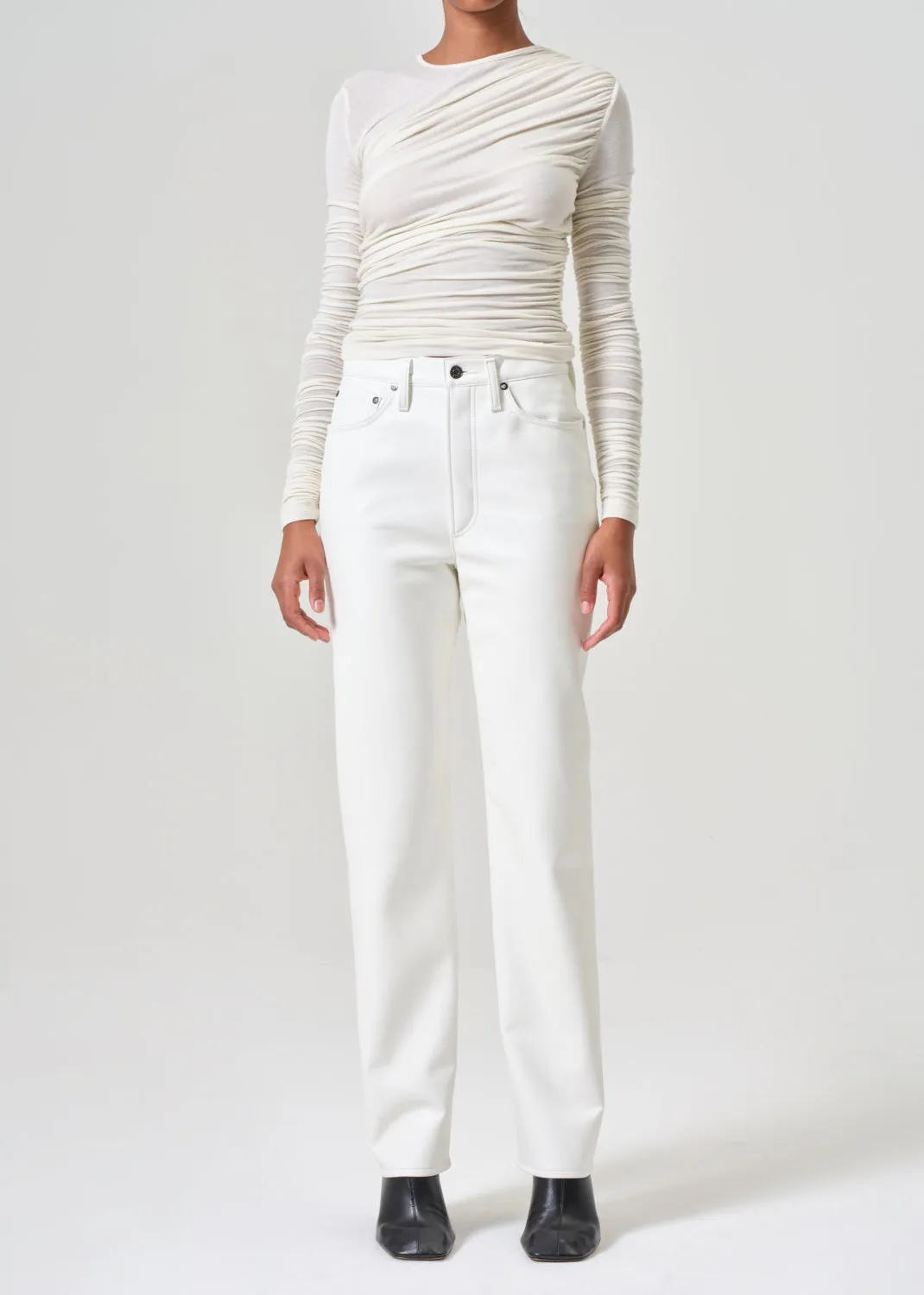 Recycled Leather 90's Pinch Waist Long in Lace sold by Agolde product image thumbnail 2