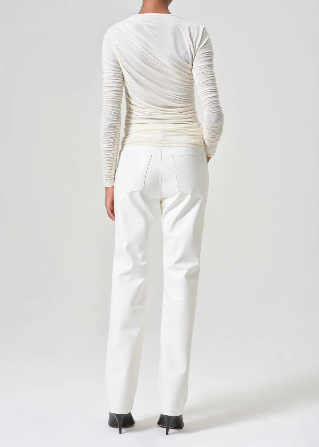 Recycled Leather 90's Pinch Waist Long in Lace sold by Agolde product image thumbnail 3