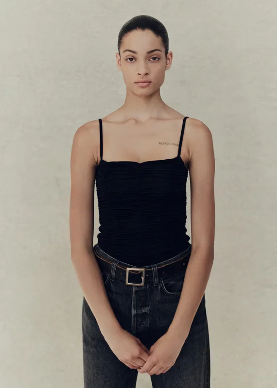 Ezra Bodysuit in Black sold by Agolde