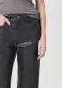 Recycled Leather Kelly Jean in Smoke sold by Agolde