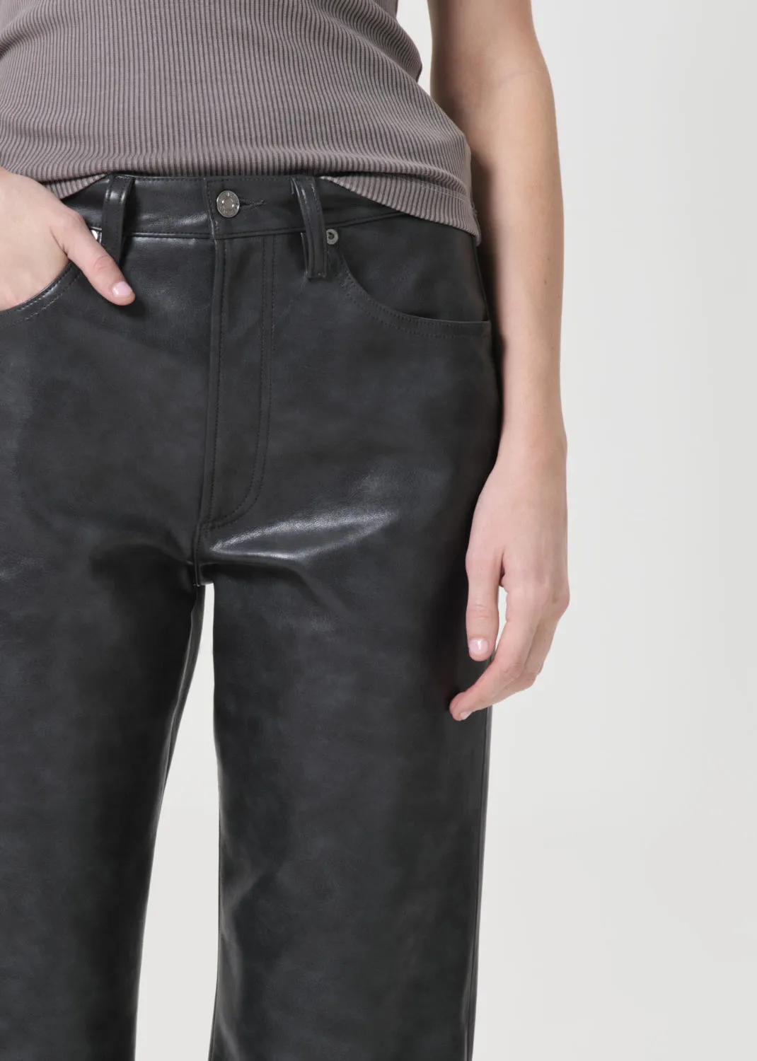 Recycled Leather Kelly Jean in Smoke sold by Agolde product image thumbnail 5