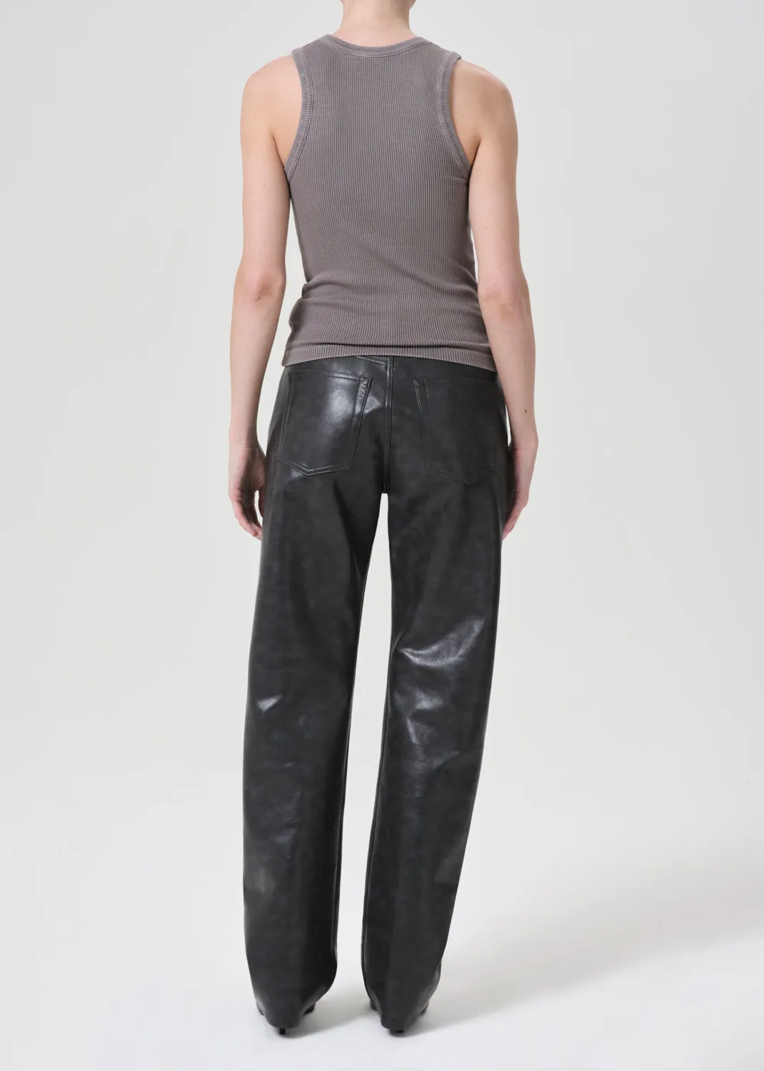 Recycled Leather Kelly Jean in Smoke sold by Agolde product image thumbnail 2