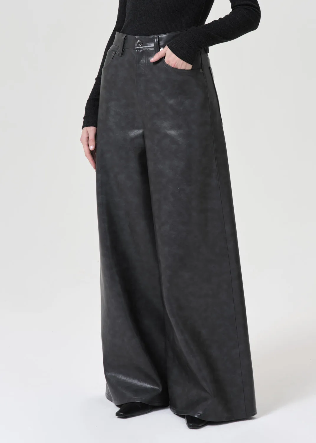 Nolan Recycled Leather in Smoke sold by Agolde product image thumbnail 4