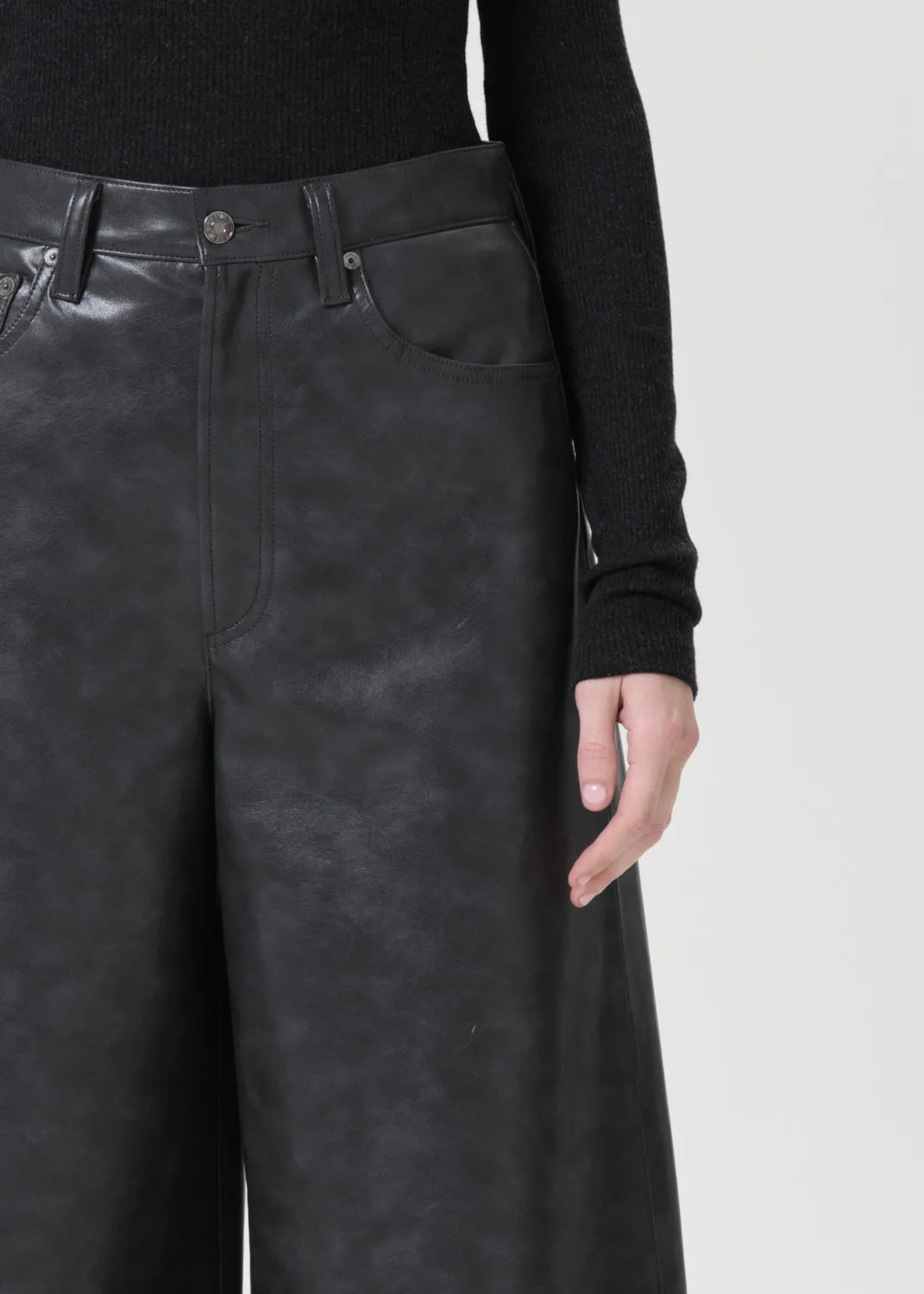 Nolan Recycled Leather in Smoke sold by Agolde product image thumbnail 5