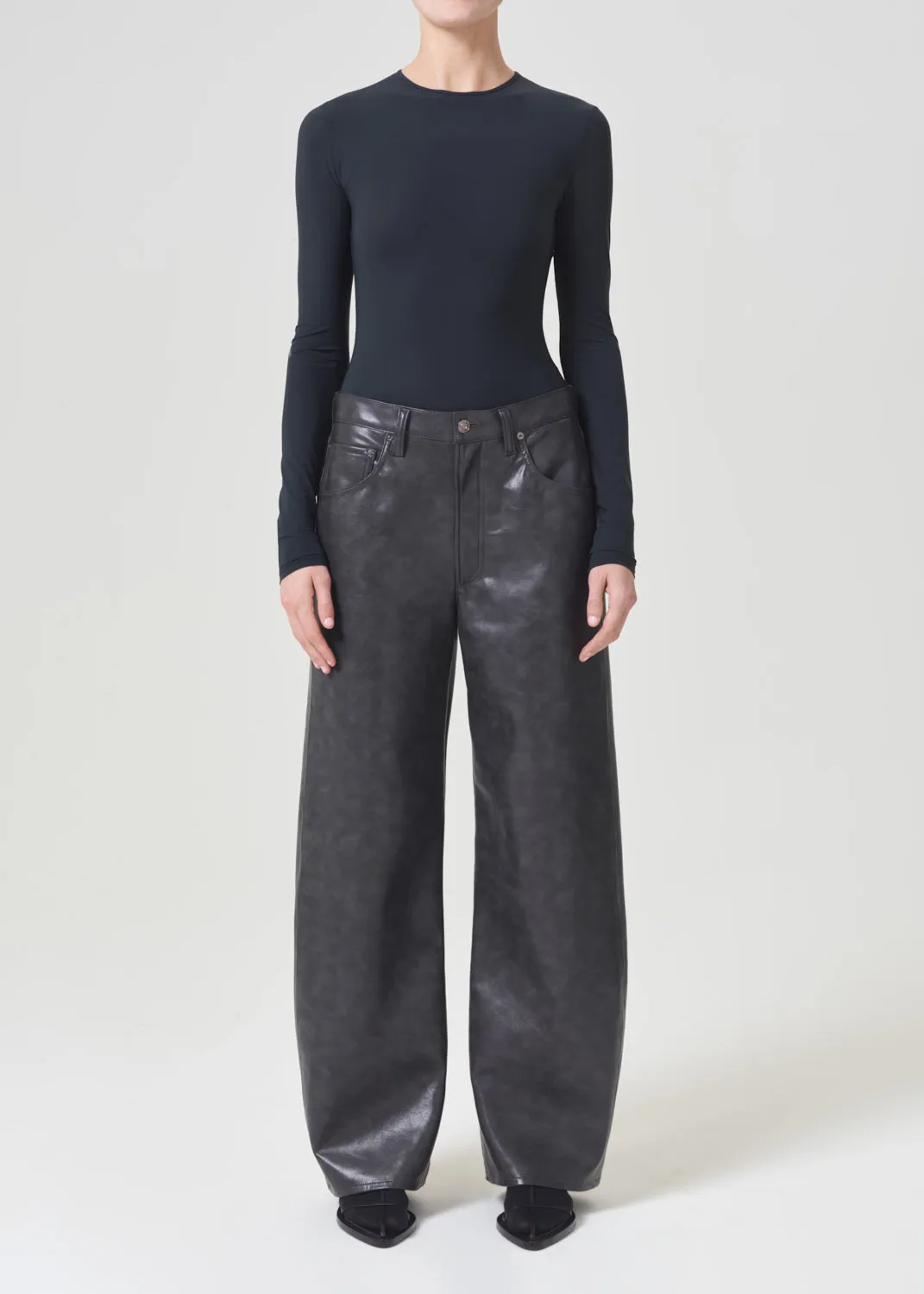 Recycled Leather Low Curve in Smoke sold by Agolde product image thumbnail 2