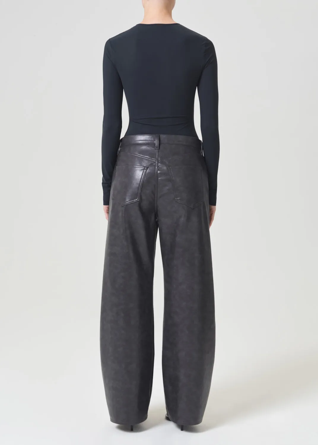 Recycled Leather Low Curve in Smoke sold by Agolde product image thumbnail 3