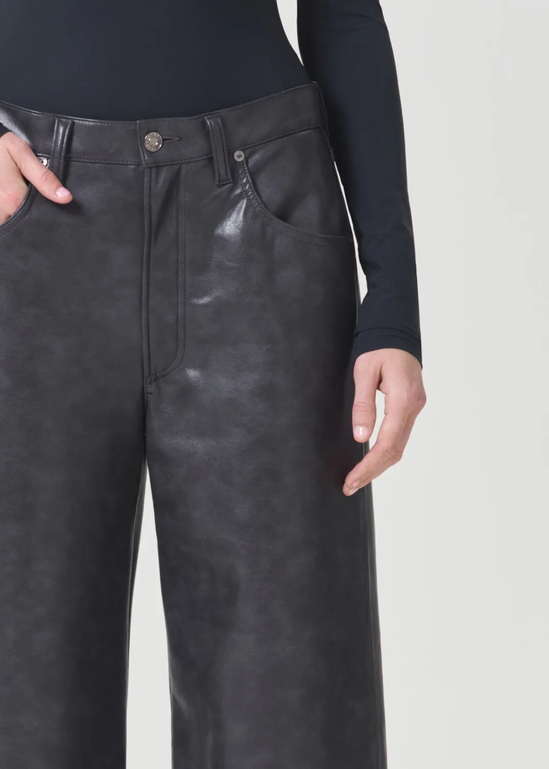 Recycled Leather Low Curve in Smoke sold by Agolde product image thumbnail 5