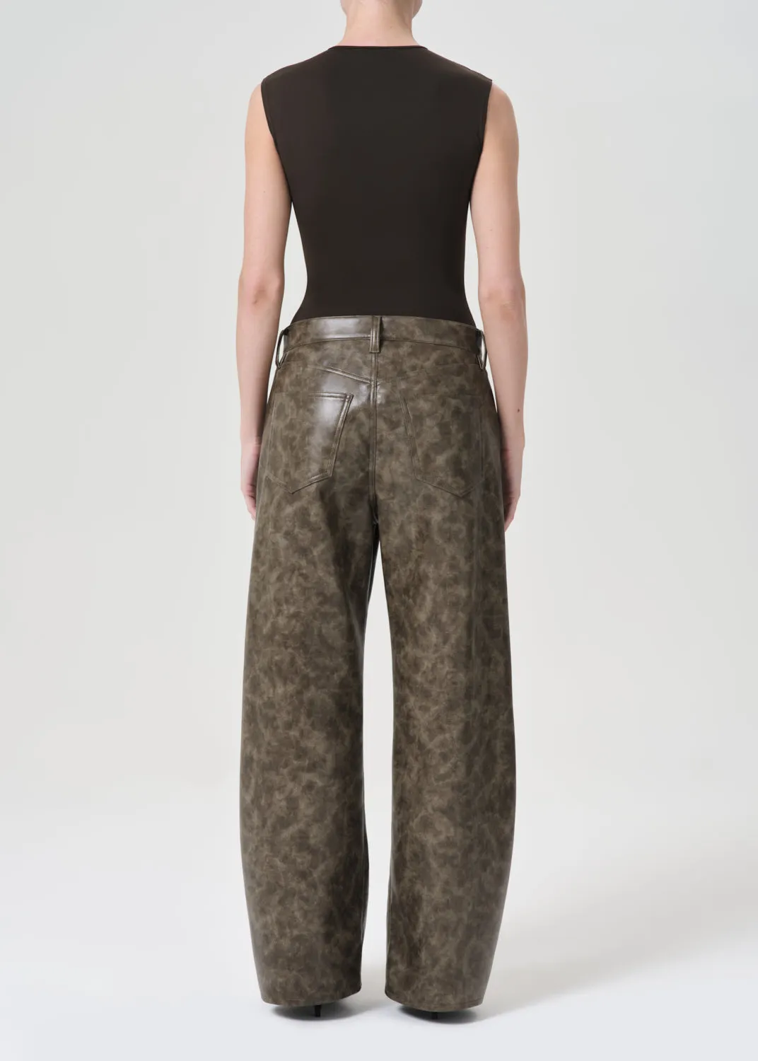 Recycled Leather Low Curve in Moss sold by Agolde product image thumbnail 3