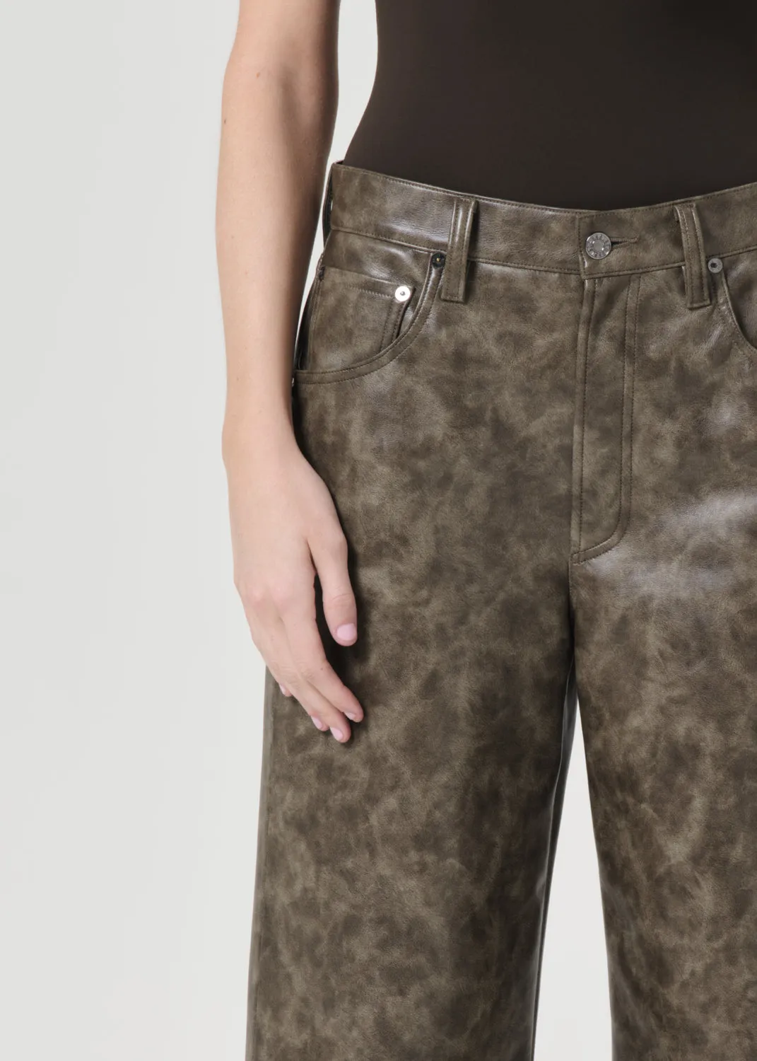 Recycled Leather Low Curve in Moss sold by Agolde product image thumbnail 5