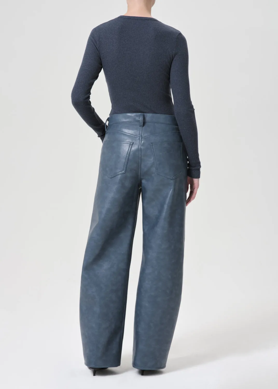 Recycled Leather Low Curve in Blue Jay sold by Agolde product image thumbnail 3