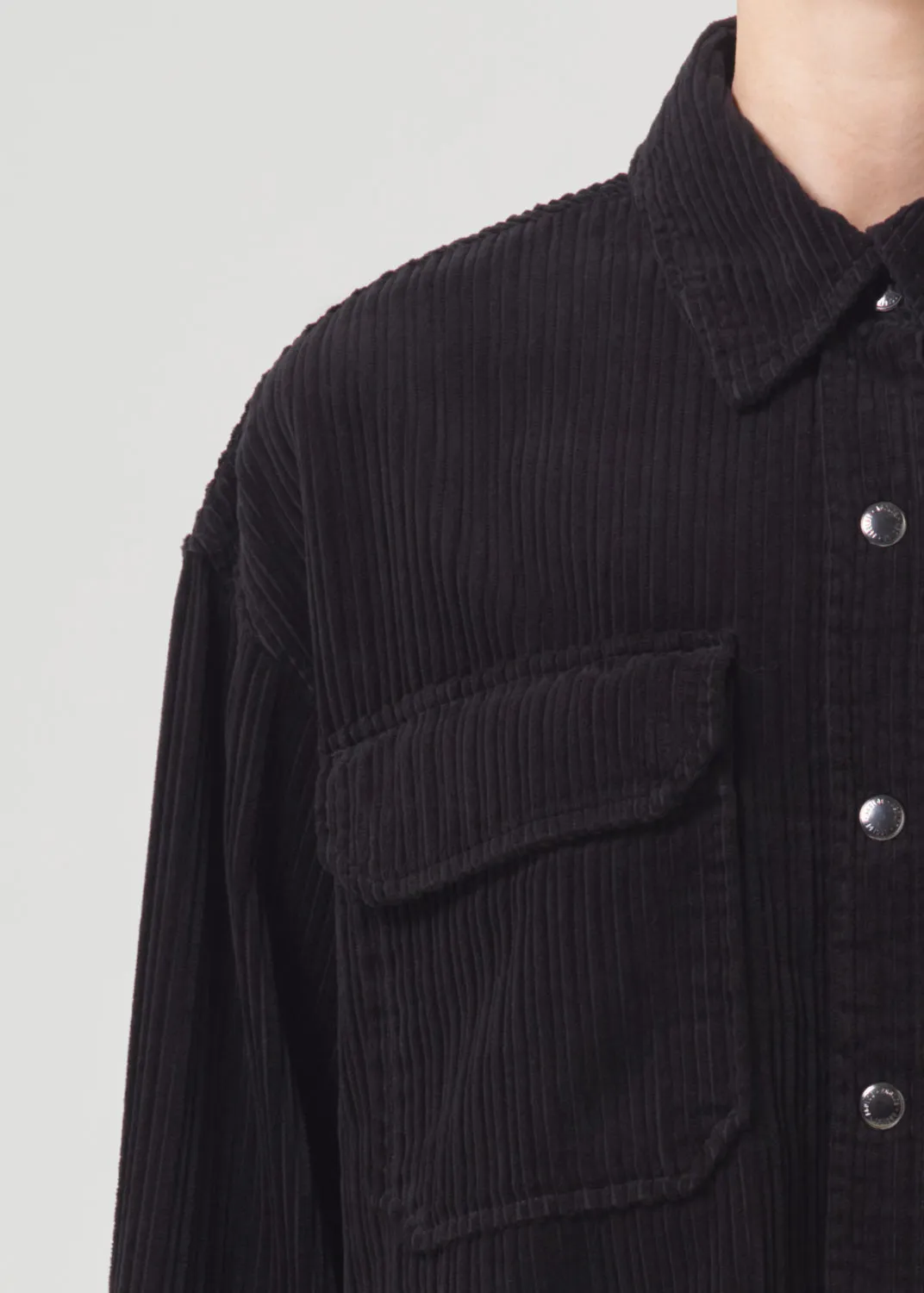 Gwen Slice Shirt (Corduroy) in Bat Wing sold by Agolde product image thumbnail 4