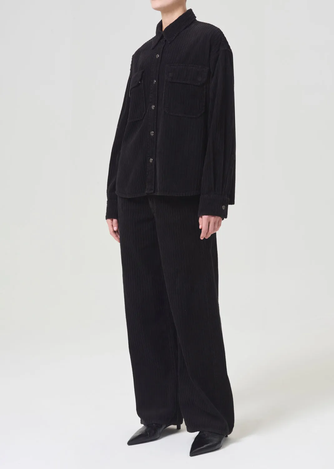 Gwen Slice Shirt (Corduroy) in Bat Wing sold by Agolde product image thumbnail 5