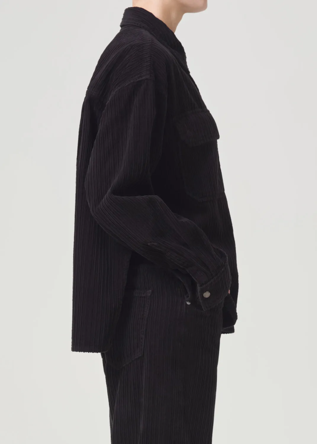 Gwen Slice Shirt (Corduroy) in Bat Wing sold by Agolde product image thumbnail 3