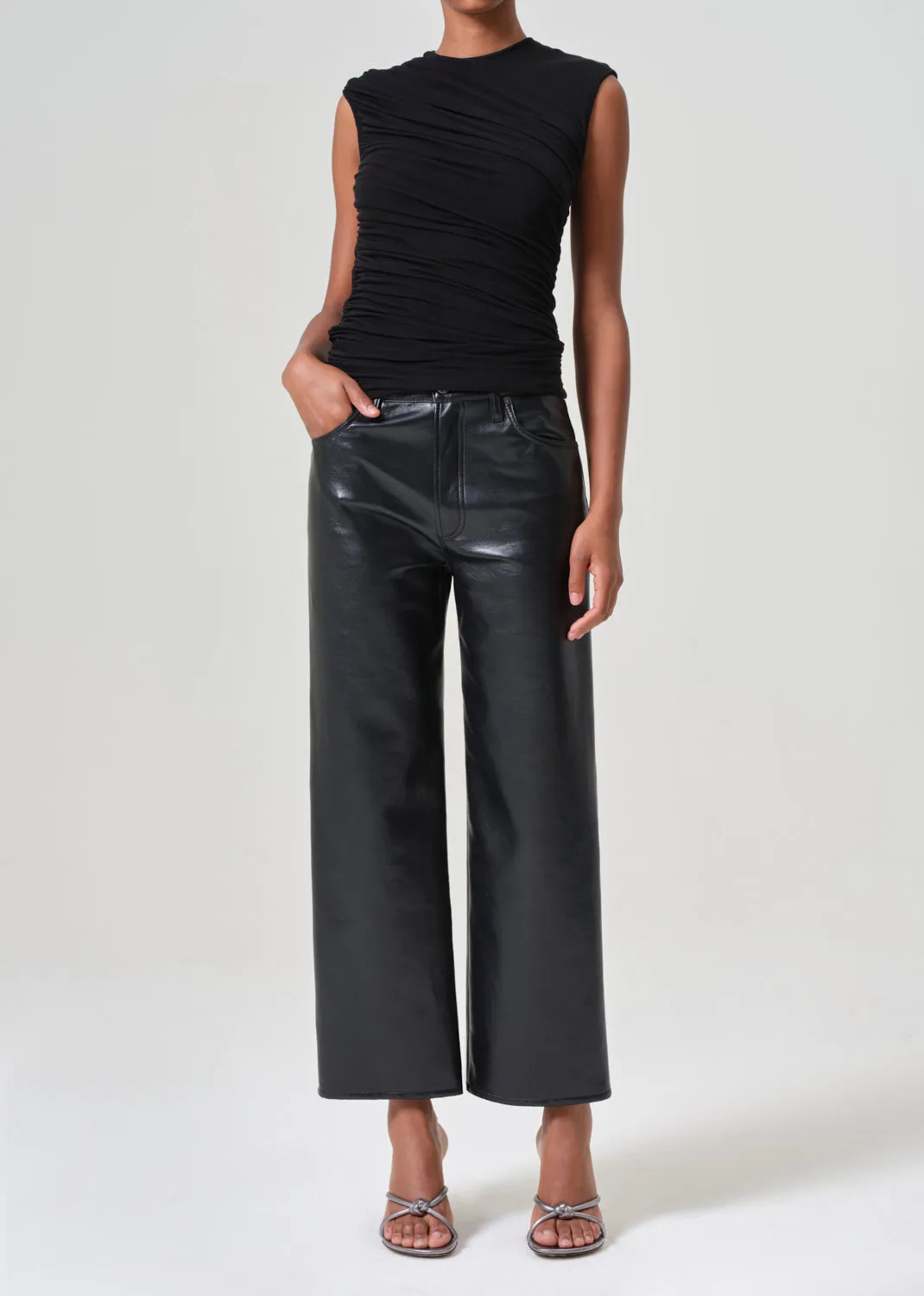 Ren Jean (Recycled Leather) in Detox sold by Agolde