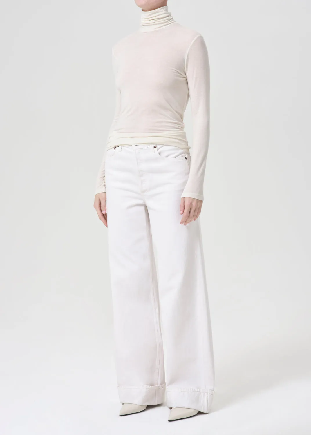 Pascale Turtleneck in Oat Milk sold by Agolde product image thumbnail 5