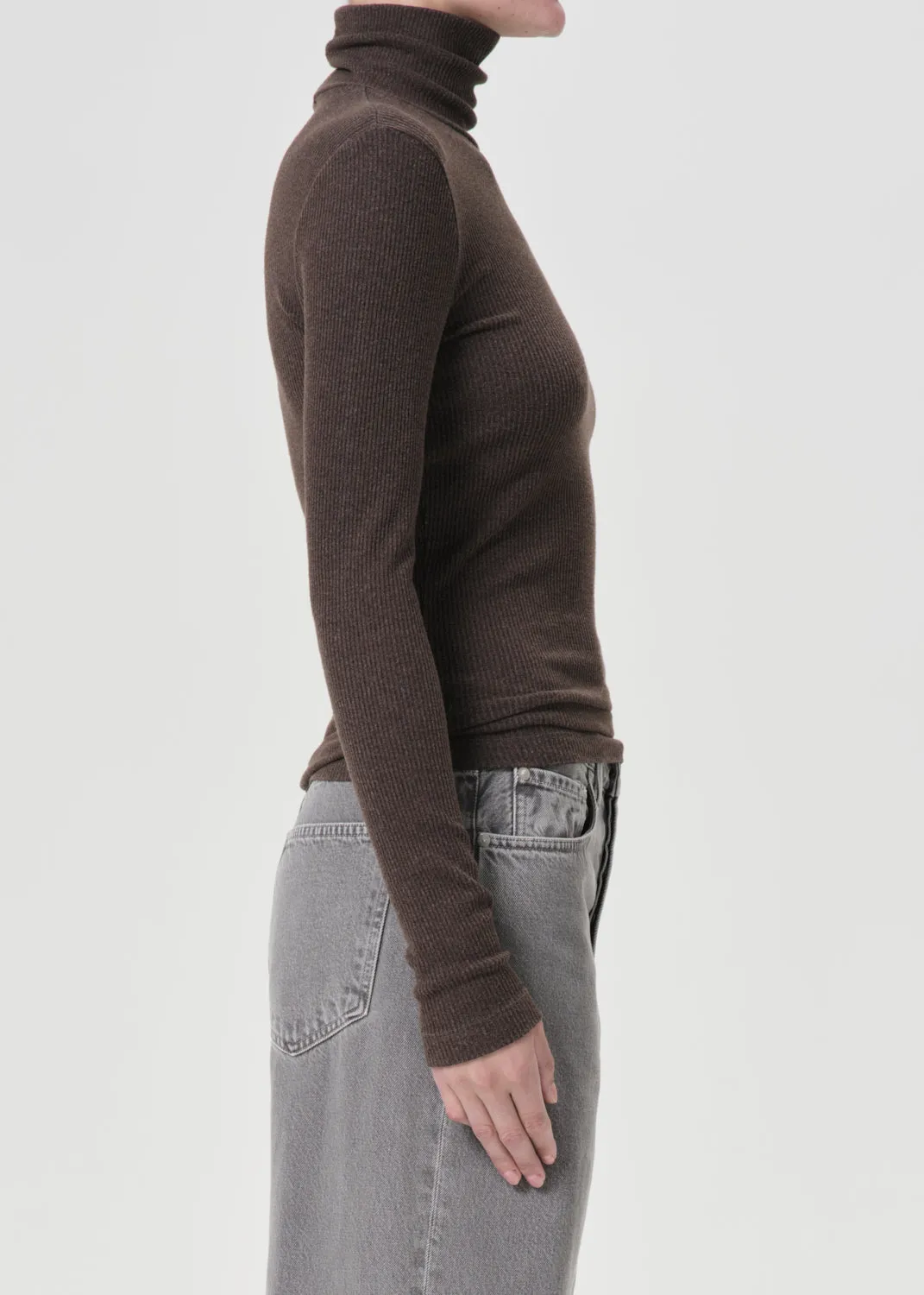 Pascale Turtleneck in Lizard sold by Agolde product image thumbnail 4