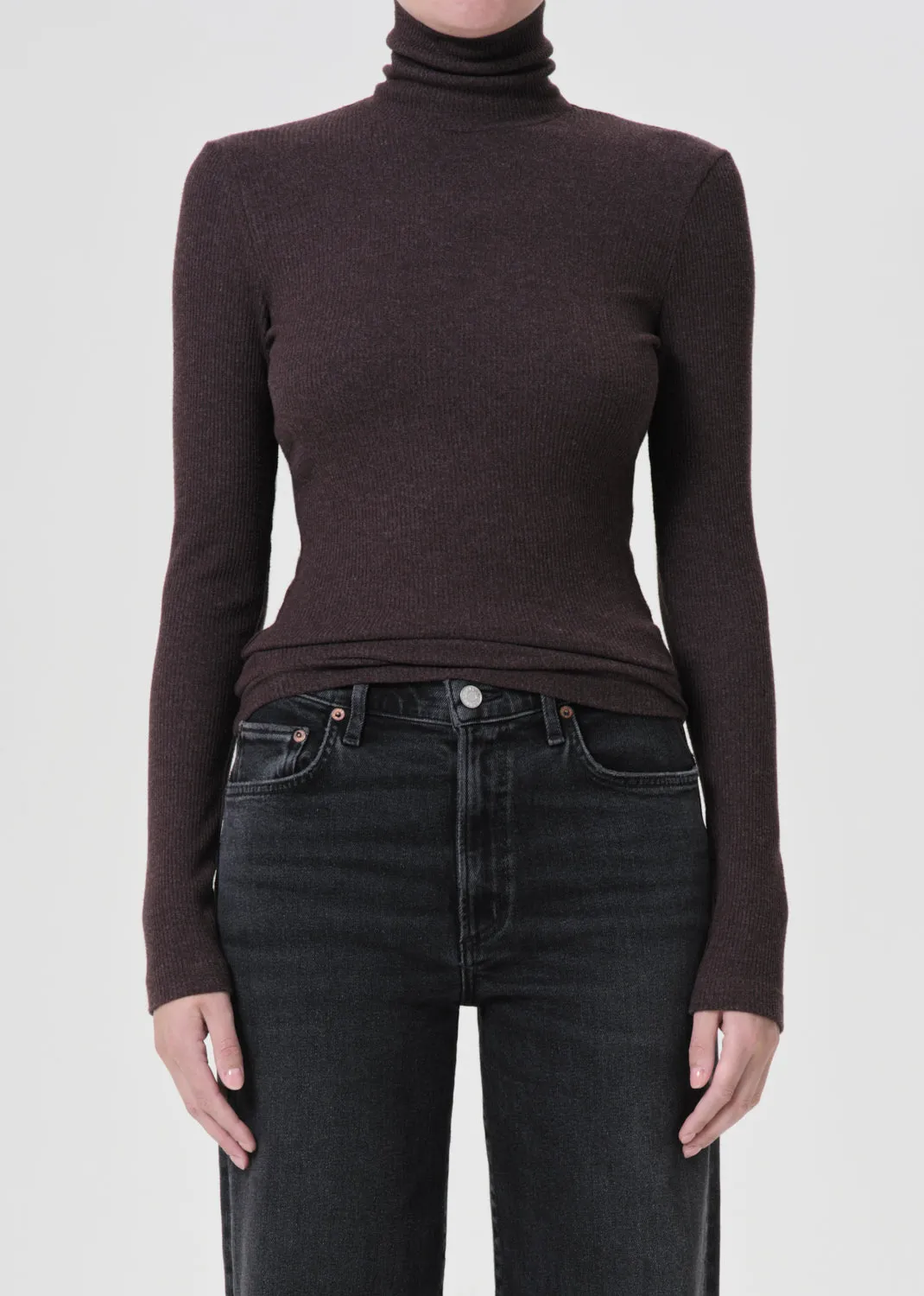 Pascale Turtleneck in Fox sold by Agolde