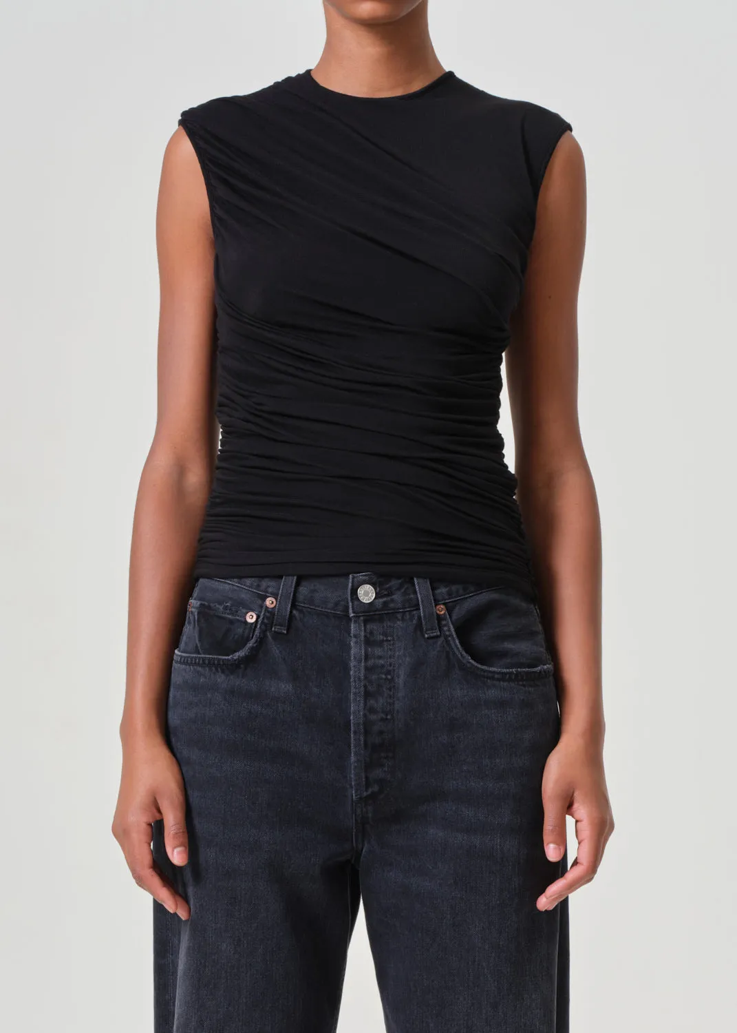 Ester Tank in Black sold by Agolde