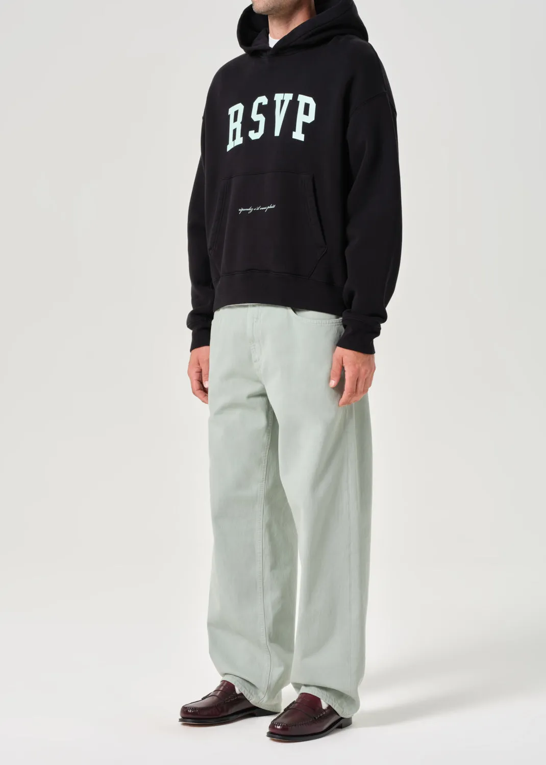 AGOLDE / RSVP Arch Logo Hoodie in Black / Mint sold by Agolde product image thumbnail 4