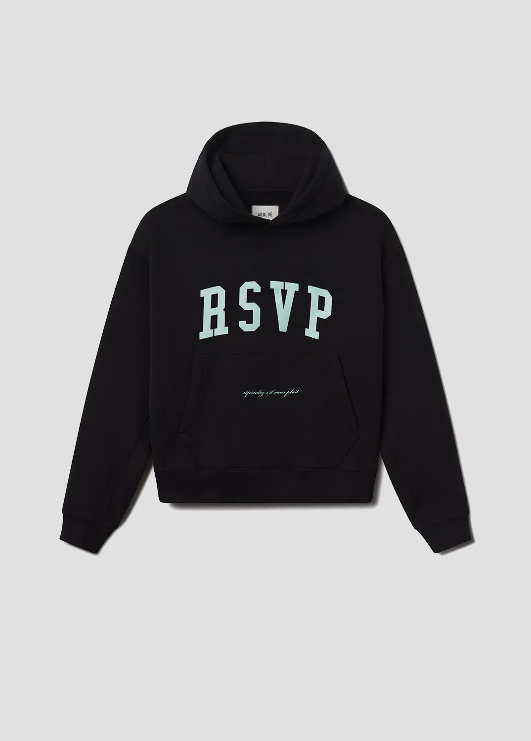 AGOLDE / RSVP Arch Logo Hoodie in Black / Mint sold by Agolde
