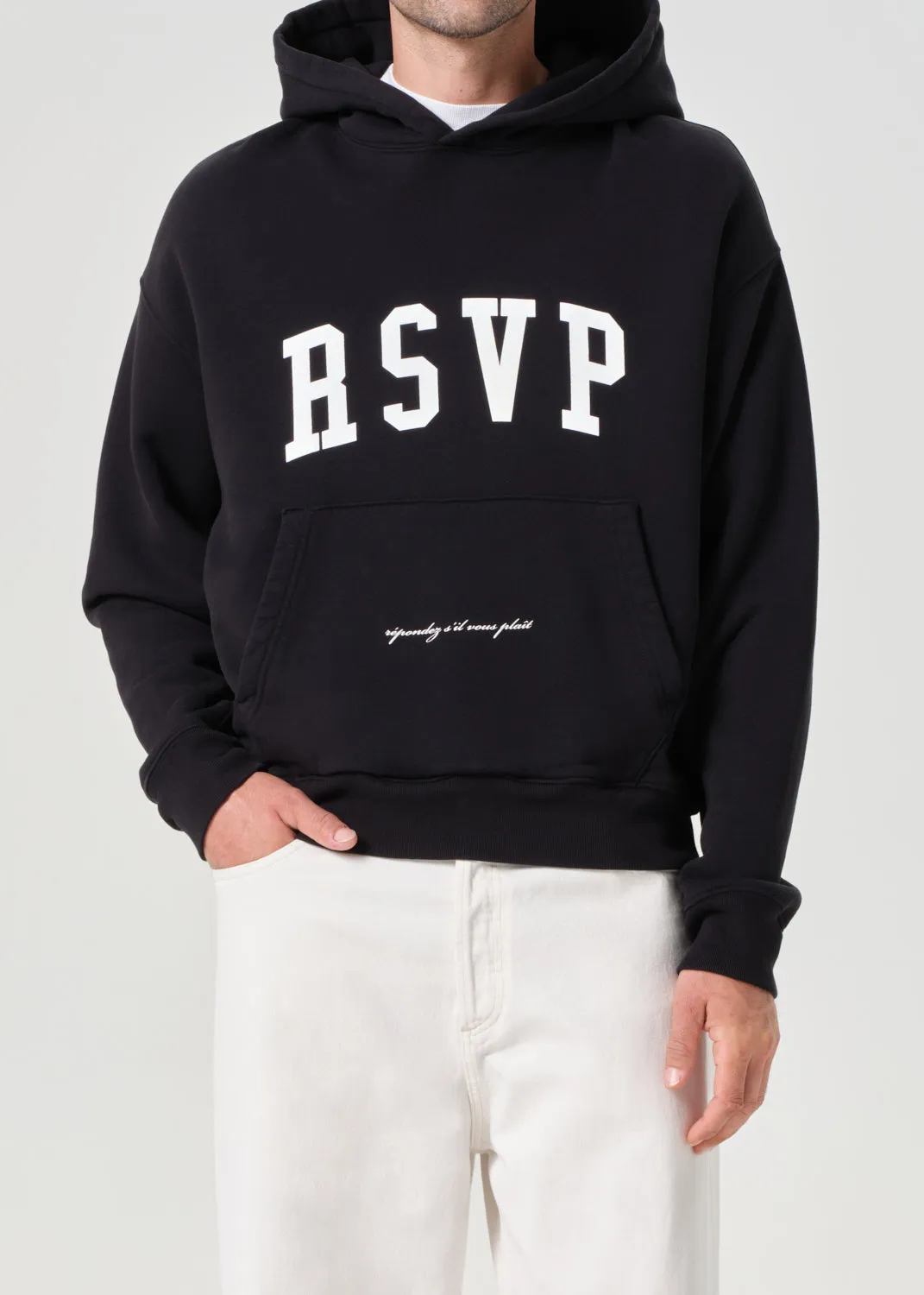AGOLDE / RSVP Arch Logo Hoodie in Marker / Chalk sold by Agolde product image thumbnail 2