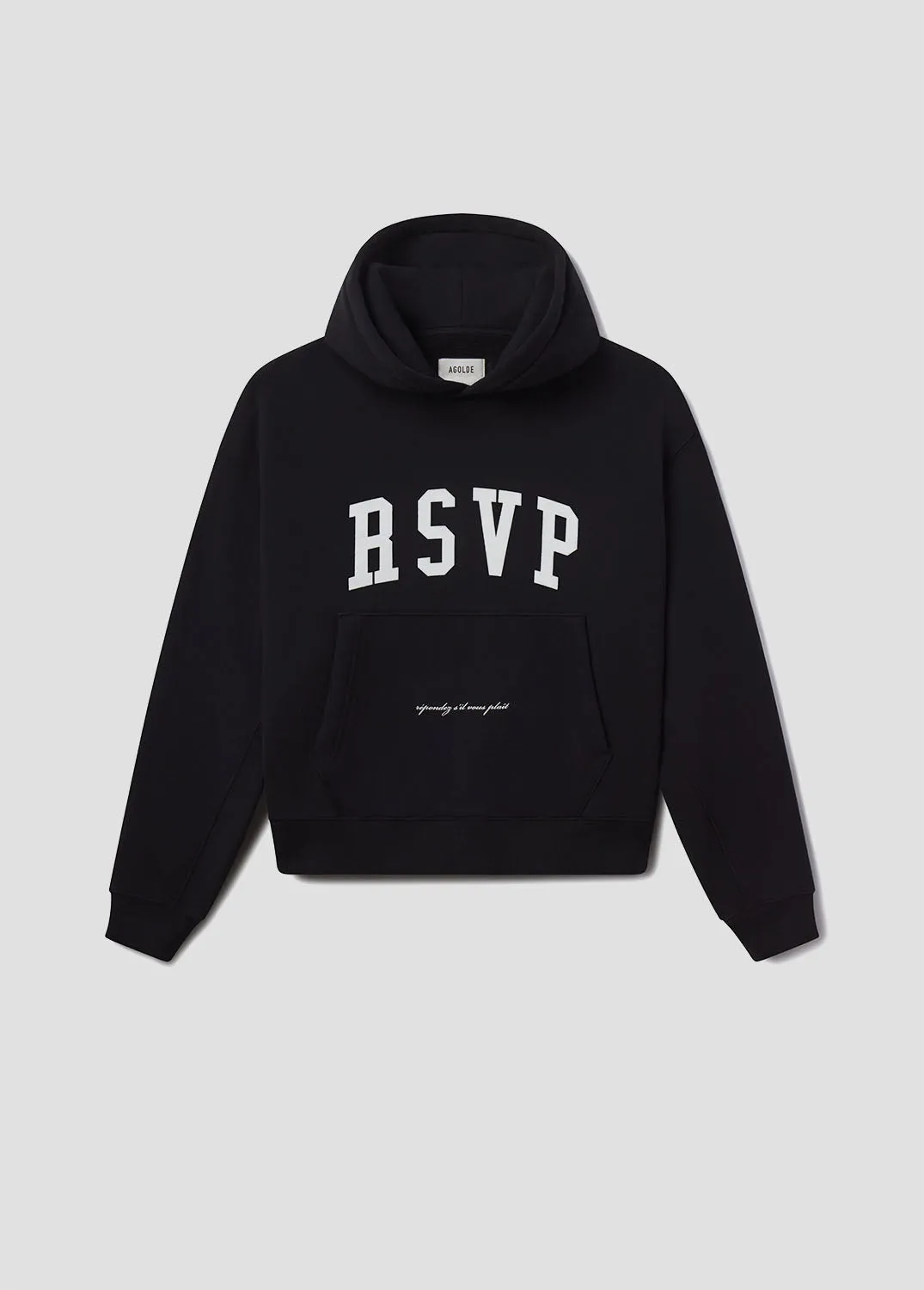 AGOLDE / RSVP Arch Logo Hoodie in Marker / Chalk sold by Agolde