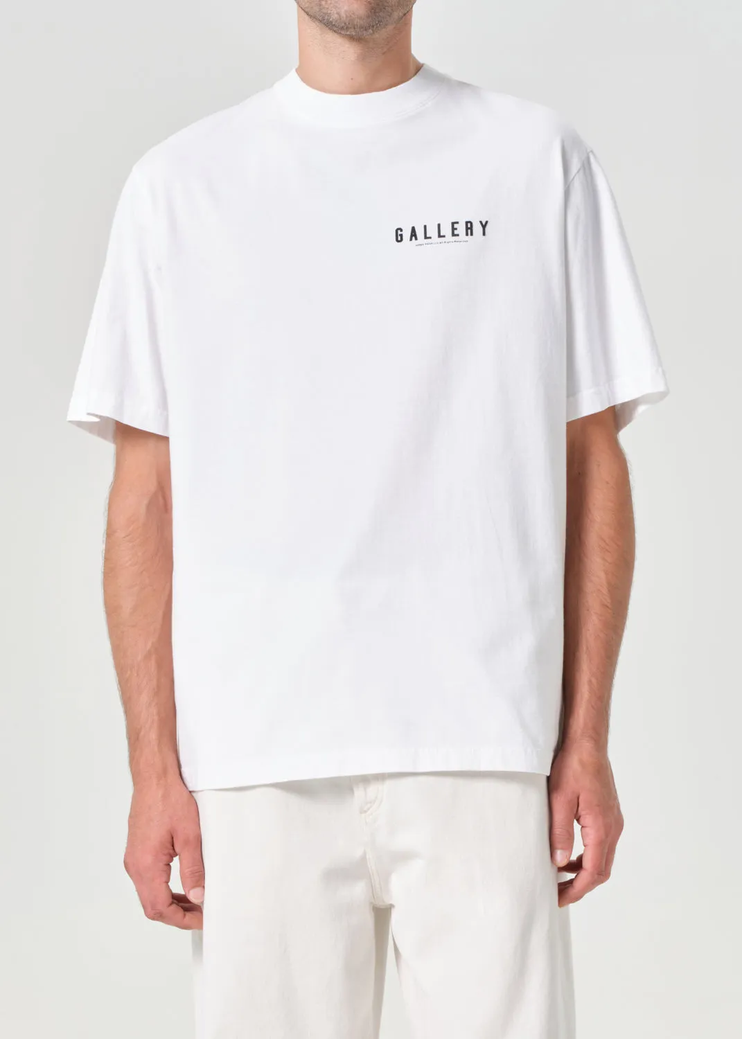 AGOLDE / RSVP Gallery S/S Tee in White / Black sold by Agolde product image thumbnail 3