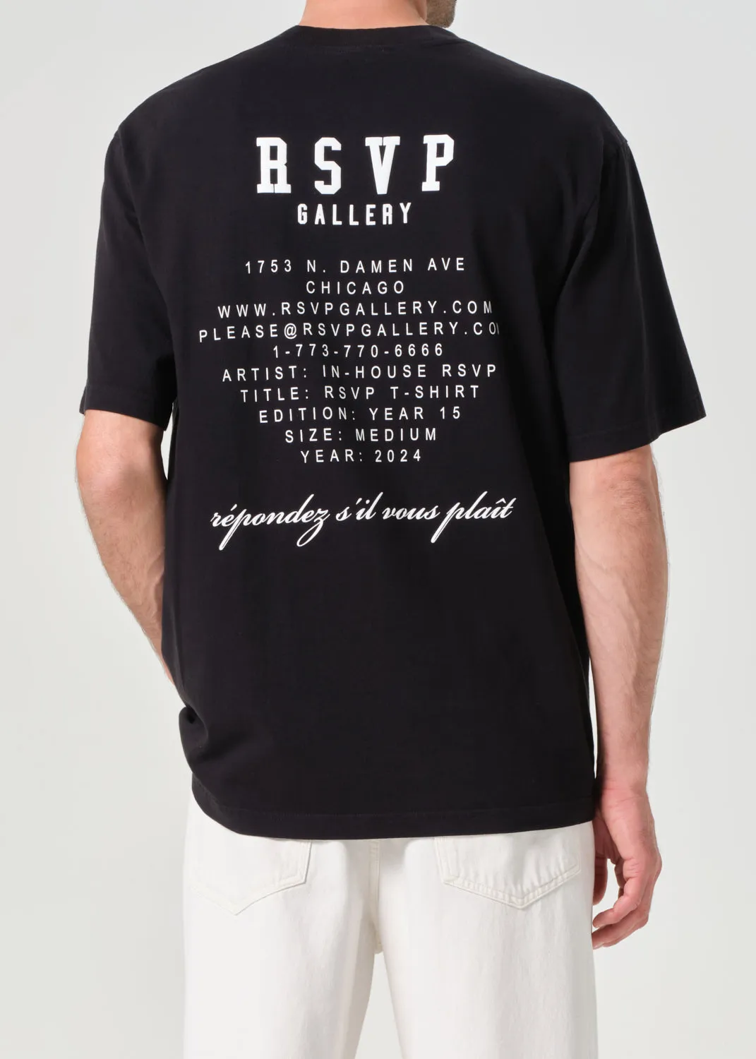 AGOLDE / RSVP Gallery S/S Tee in Black / White sold by Agolde product image thumbnail 4