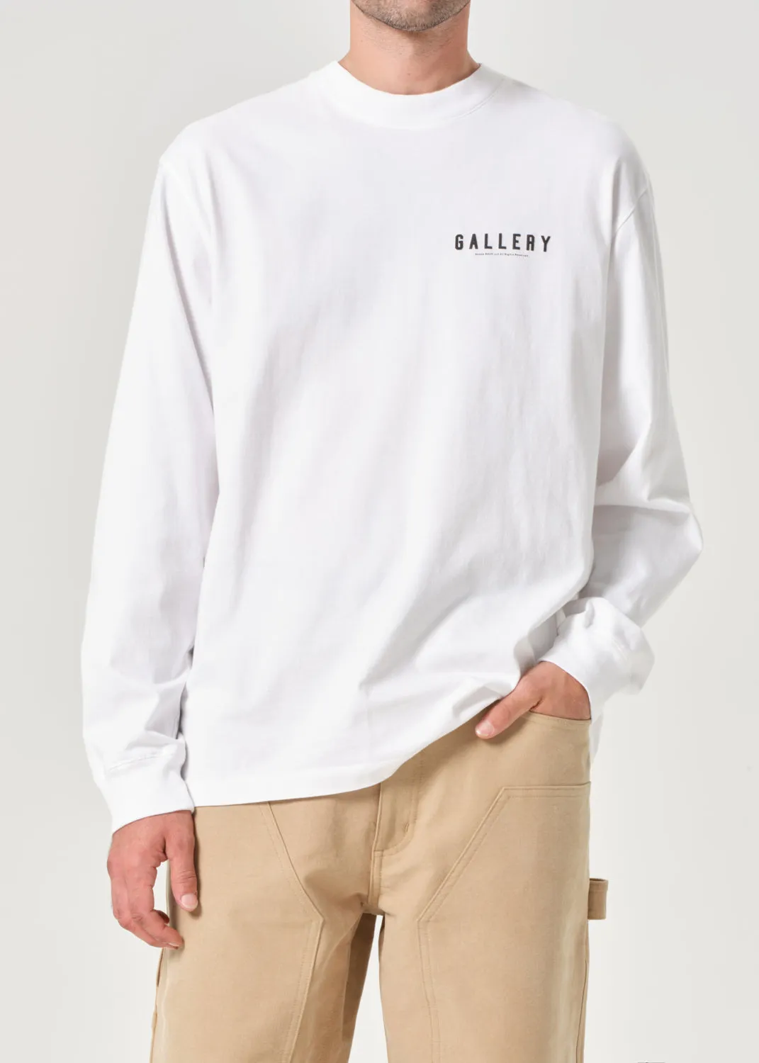 AGOLDE / RSVP Gallery L/S Tee in White / Black sold by Agolde product image thumbnail 3