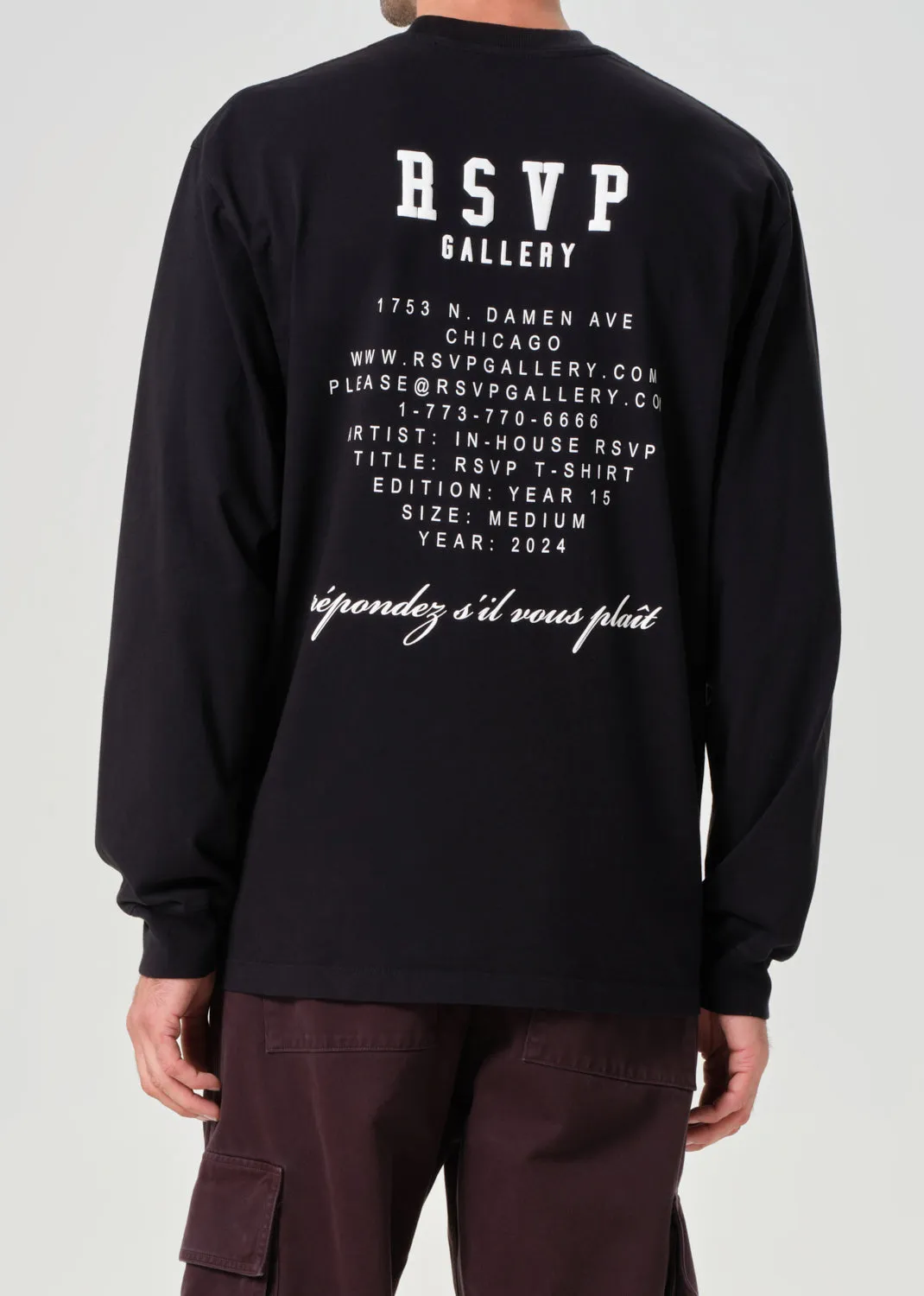 AGOLDE / RSVP Gallery L/S Tee in Black / White sold by Agolde product image thumbnail 4