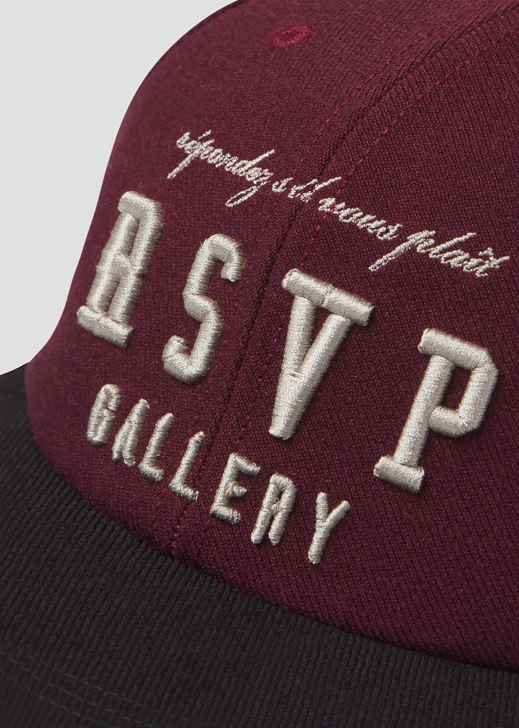 AGOLDE / RSVP Baseball Cap in Maroon sold by Agolde product image thumbnail 3