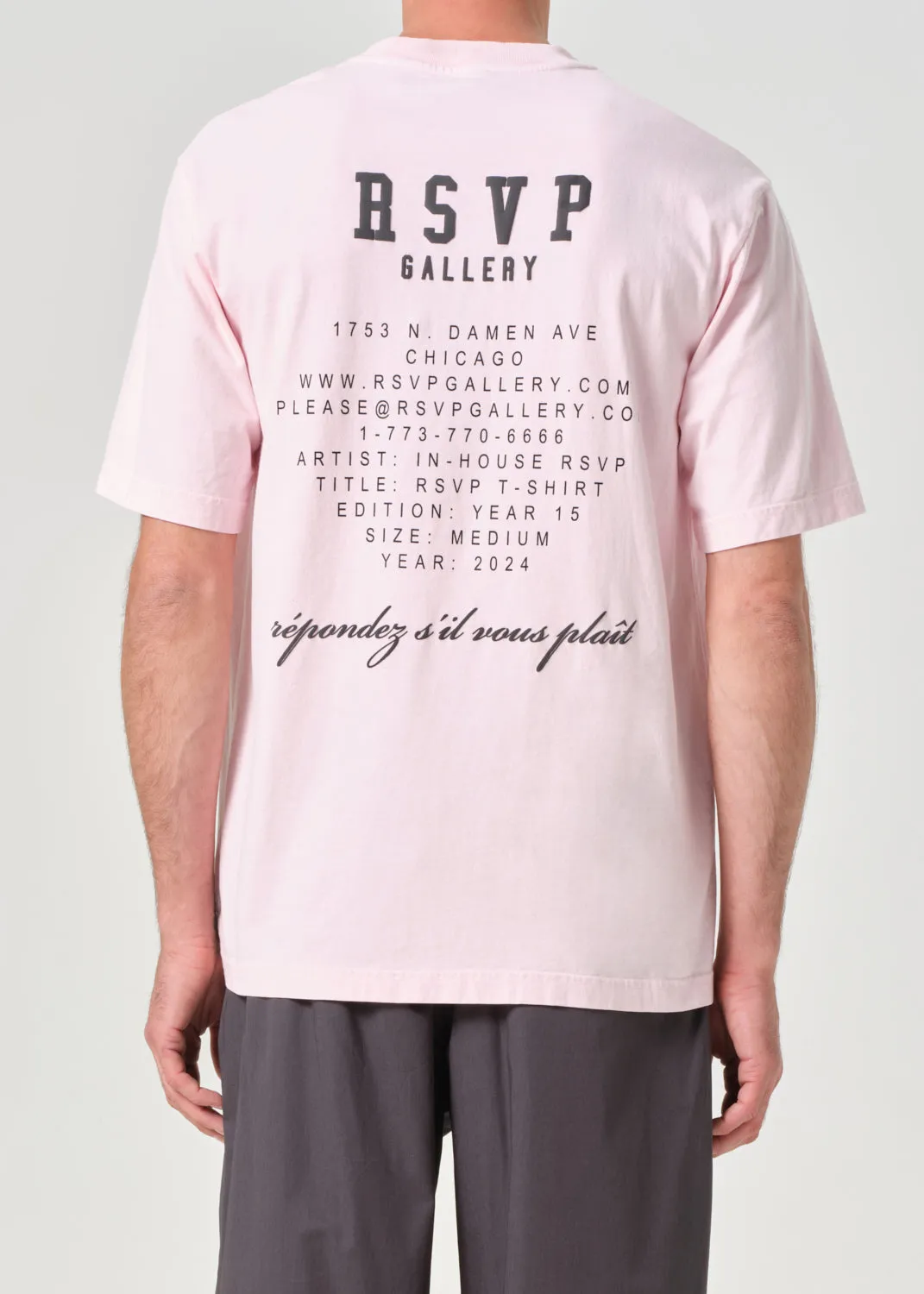 AGOLDE / RSVP Gallery S/S Tee in Pink / Black sold by Agolde product image thumbnail 4
