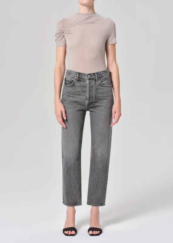 90's Pinch Waist Crop in Audit sold by Agolde