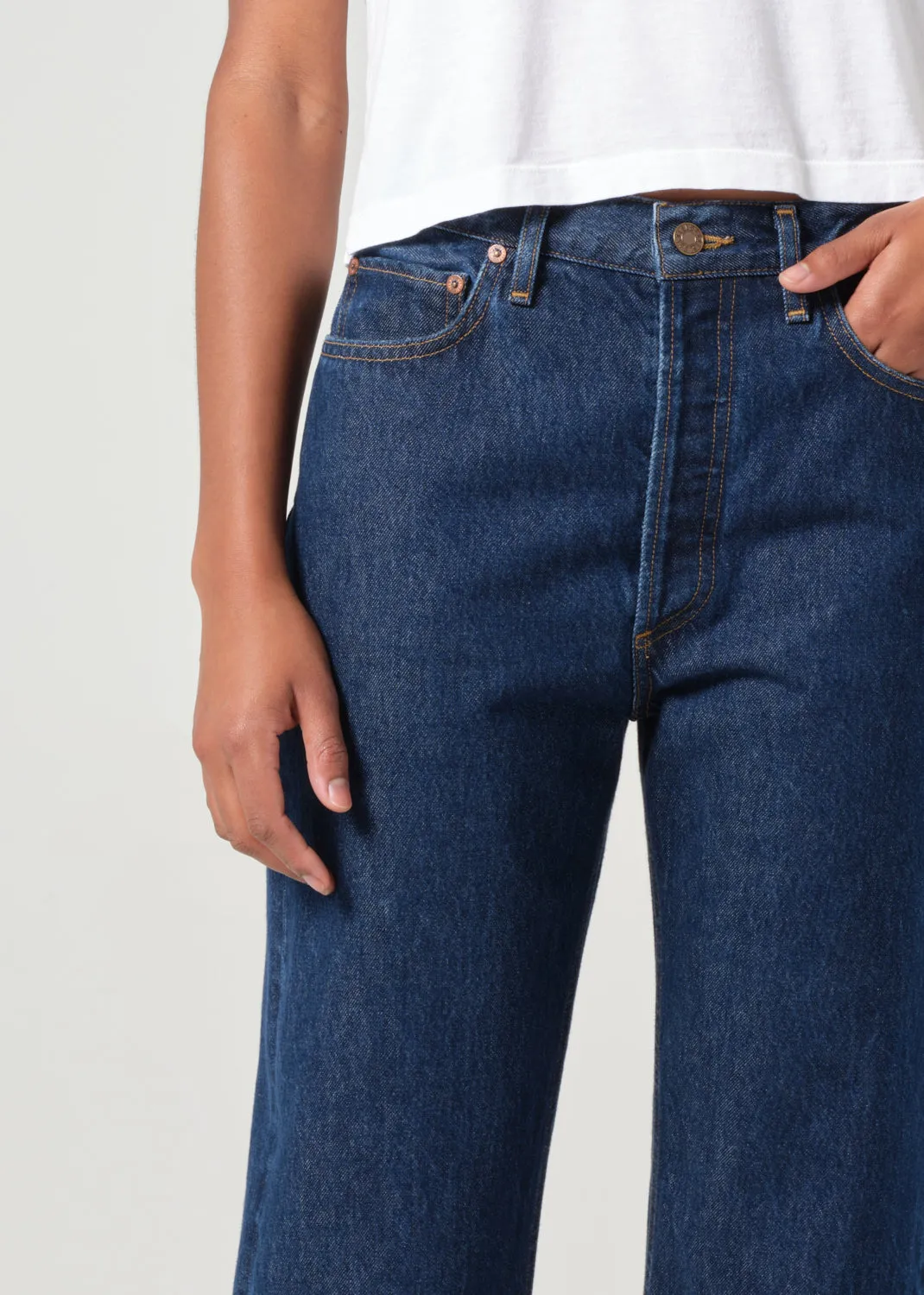 90's Pinch Waist Crop in Foxley sold by Agolde product image thumbnail 4