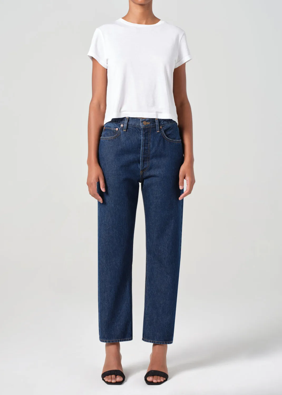 90's Pinch Waist Crop in Foxley sold by Agolde