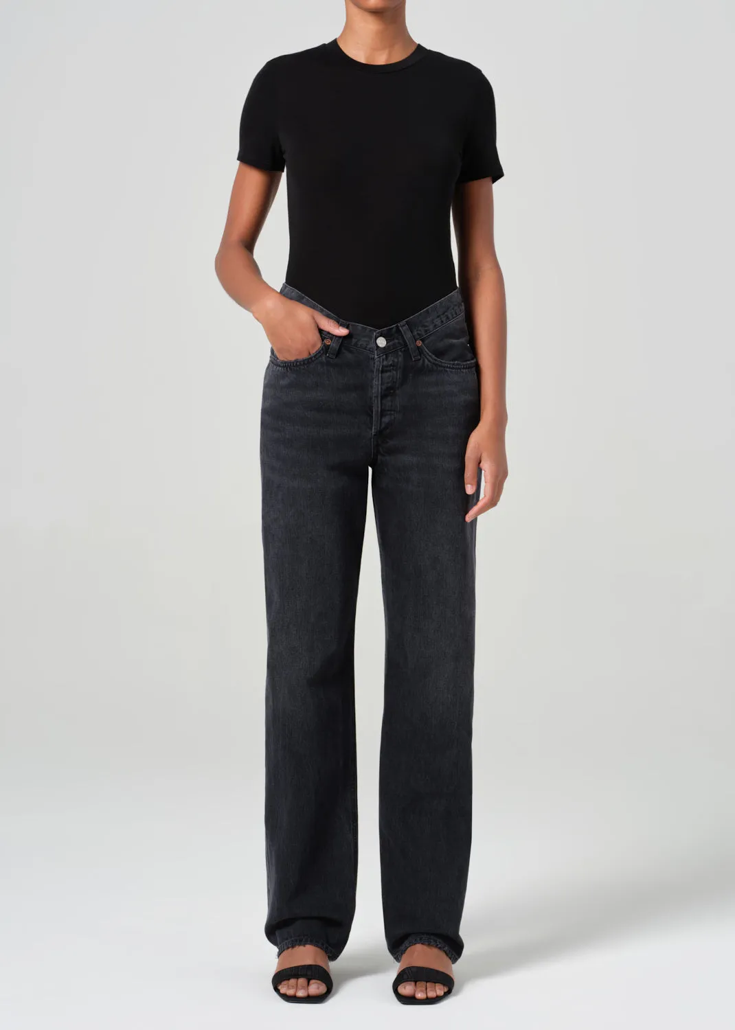 V-Waist Kelly in Decibel sold by Agolde