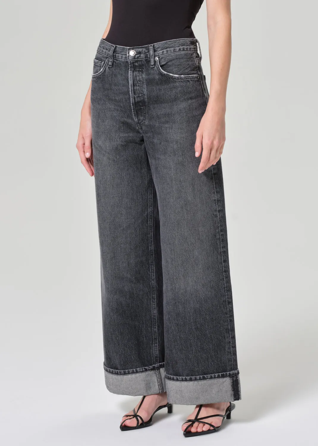 Dame High Rise Wide Leg Petite in Ditch sold by Agolde product image thumbnail 4