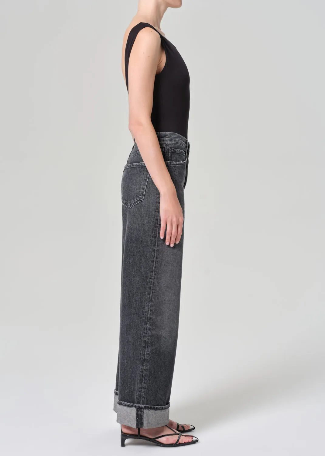 Dame High Rise Wide Leg Petite in Ditch sold by Agolde product image thumbnail 3