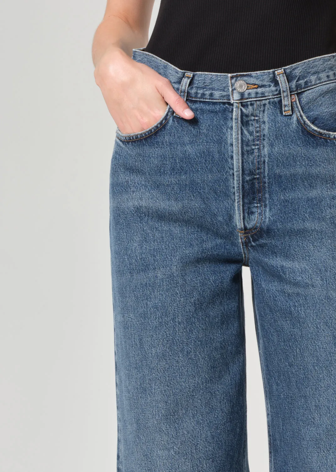 Dame High Rise Wide Leg Petite in Control sold by Agolde product image thumbnail 5