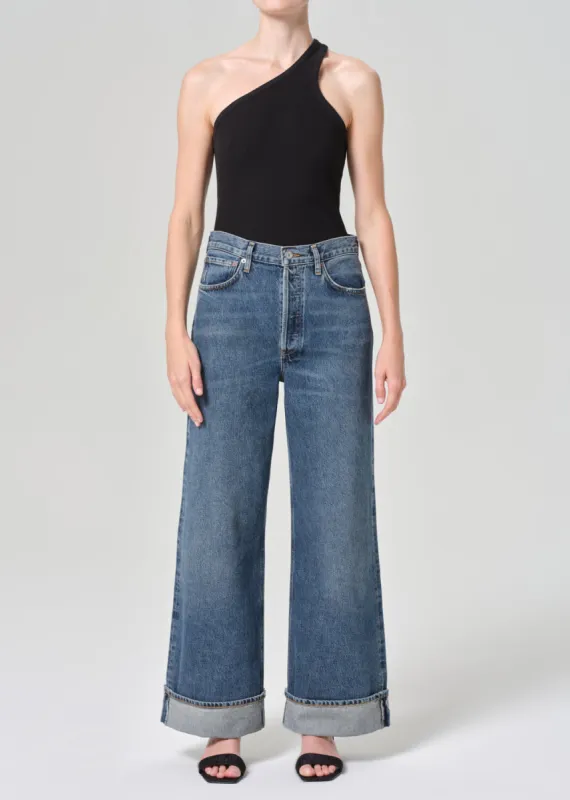 Dame High Rise Wide Leg Petite in Control sold by Agolde