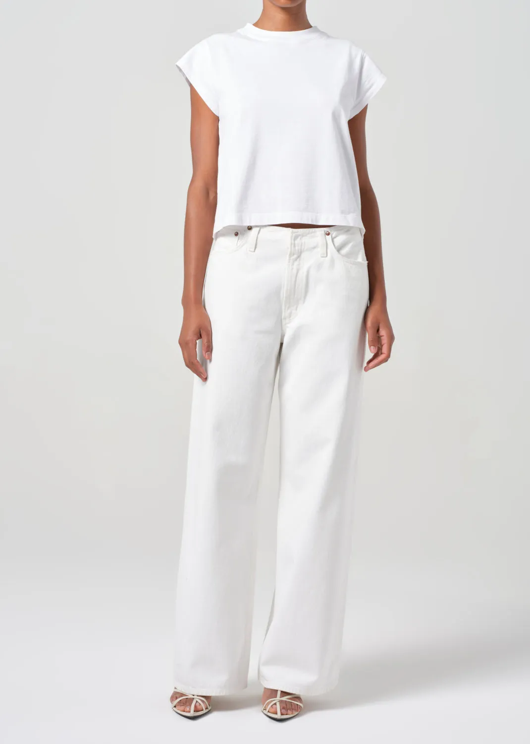 Lex Jean in Milkshake sold by Agolde