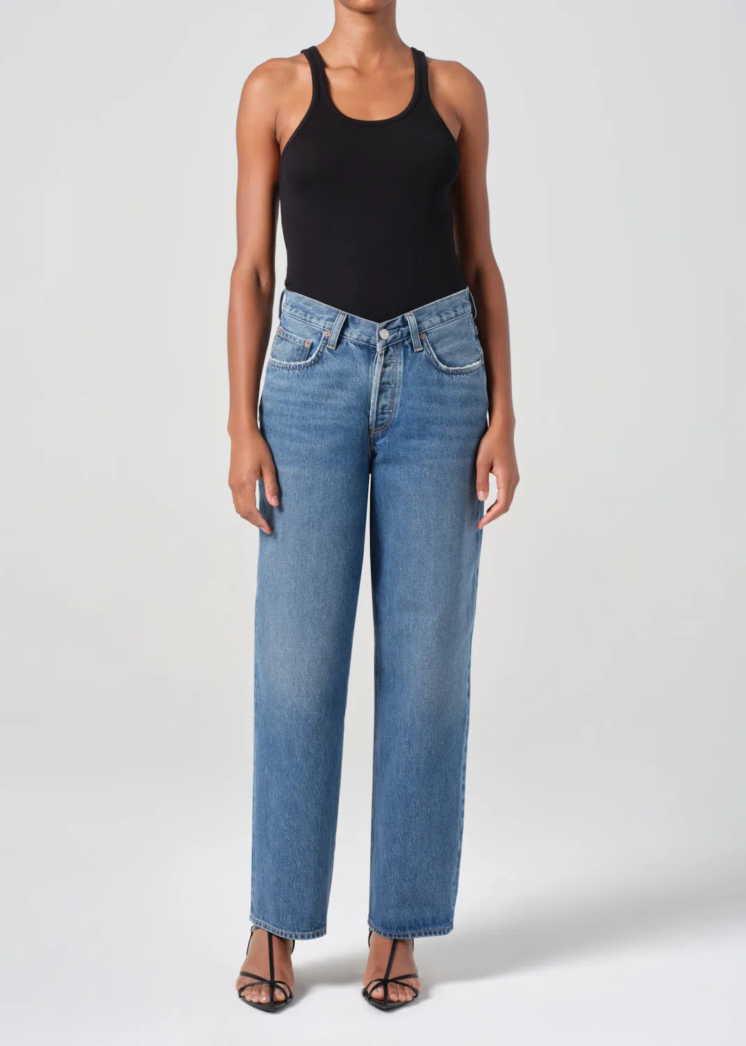 V-Waist Baggy in Cascade sold by Agolde