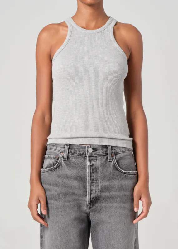 Rayne Tank in Grey Heather sold by Agolde