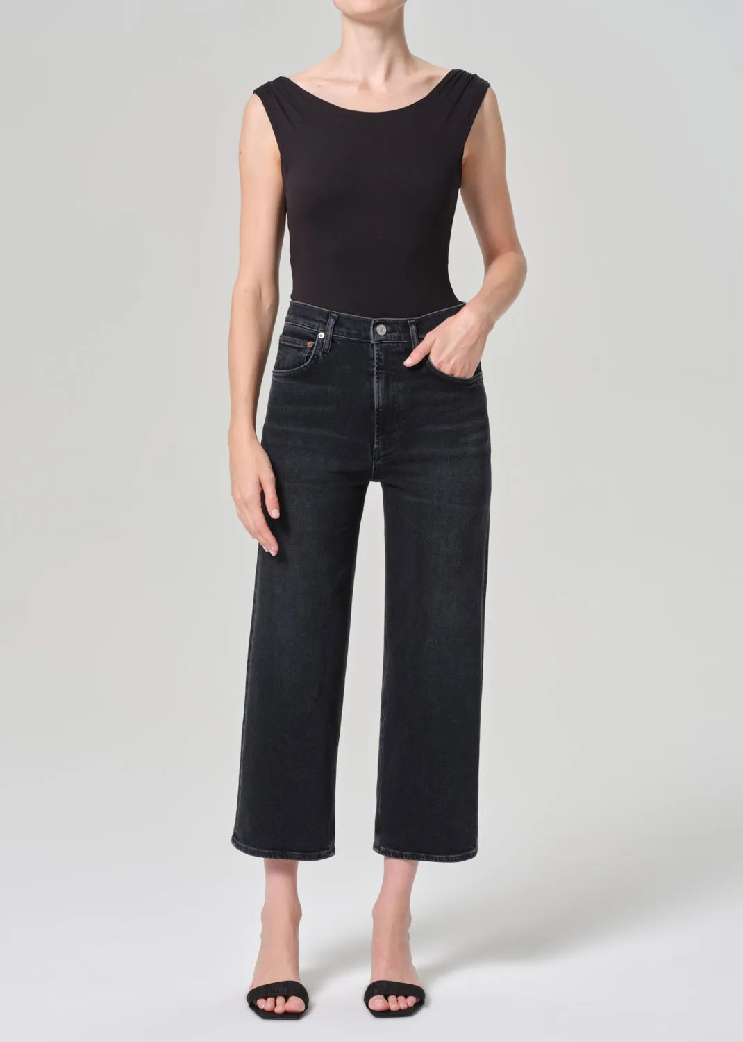 Ren Jean Petite 25" (Weightless Stretch) in Hush sold by Agolde