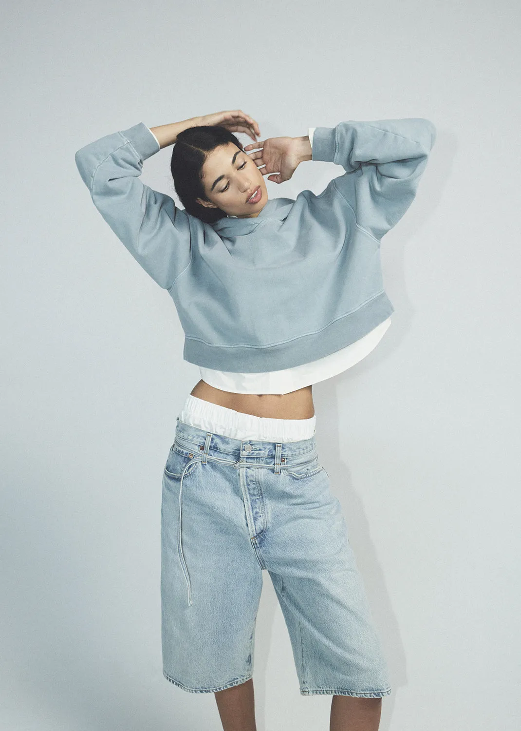 Mari Hoodie in Mineral sold by Agolde