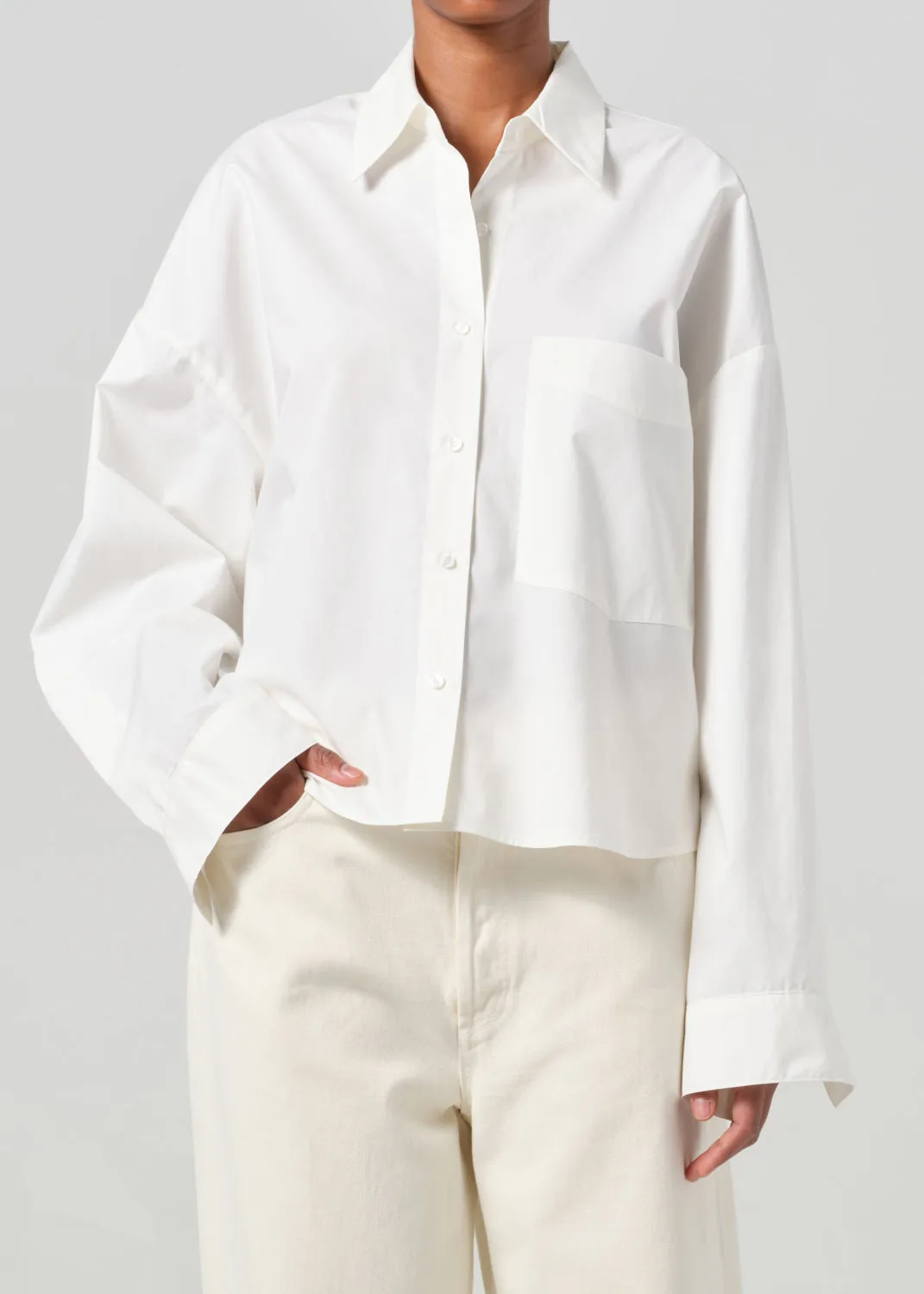 Naya Shirt in Rice sold by Agolde