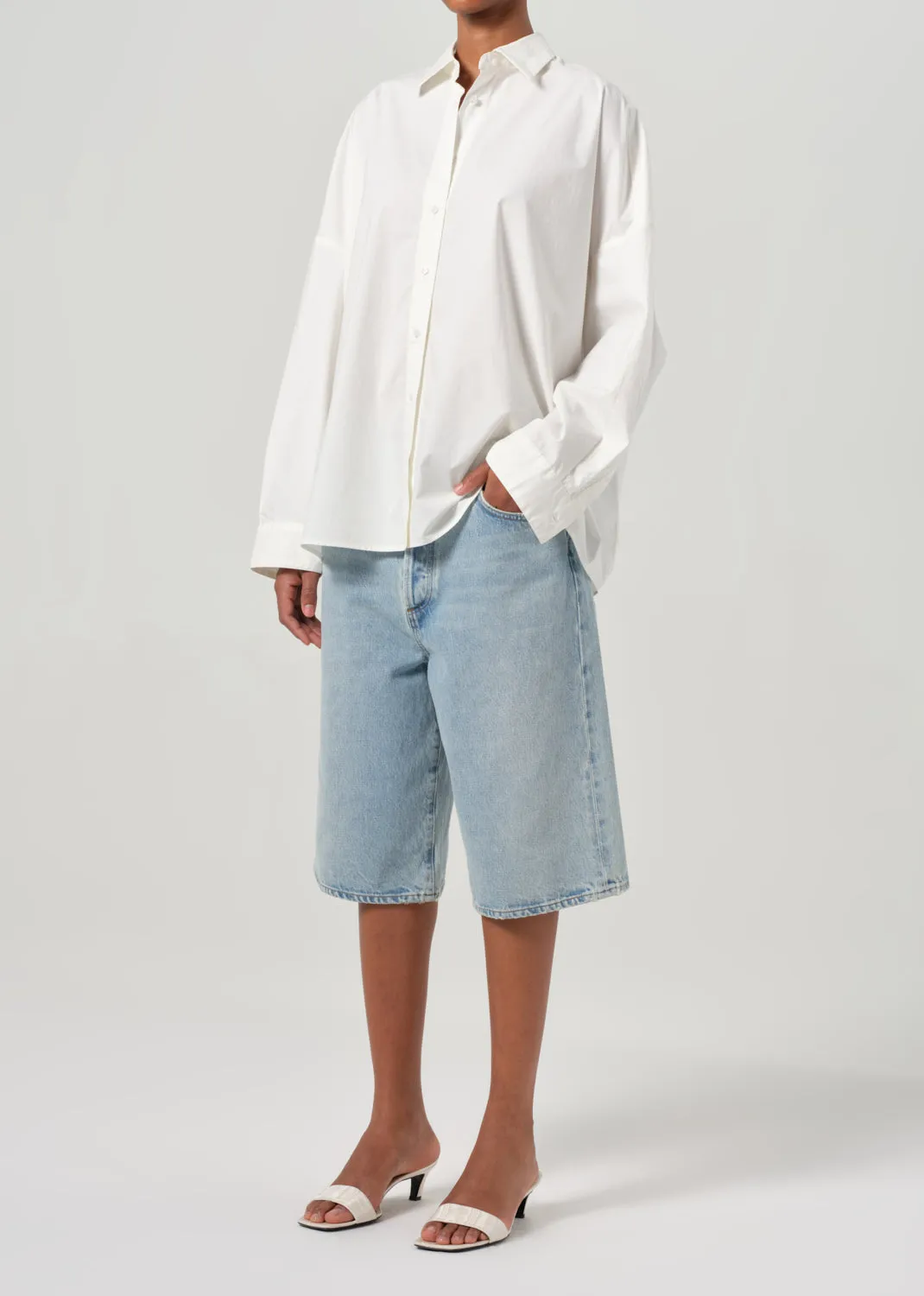 Roux Shirt in Rice sold by Agolde product image thumbnail 4