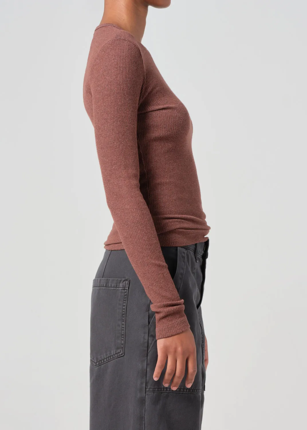 Delphi Slim Tee in Gingersnap sold by Agolde product image thumbnail 4