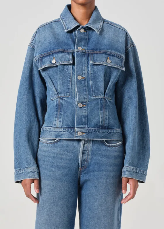 Zyla Cinch Jacket in Cascade sold by Agolde